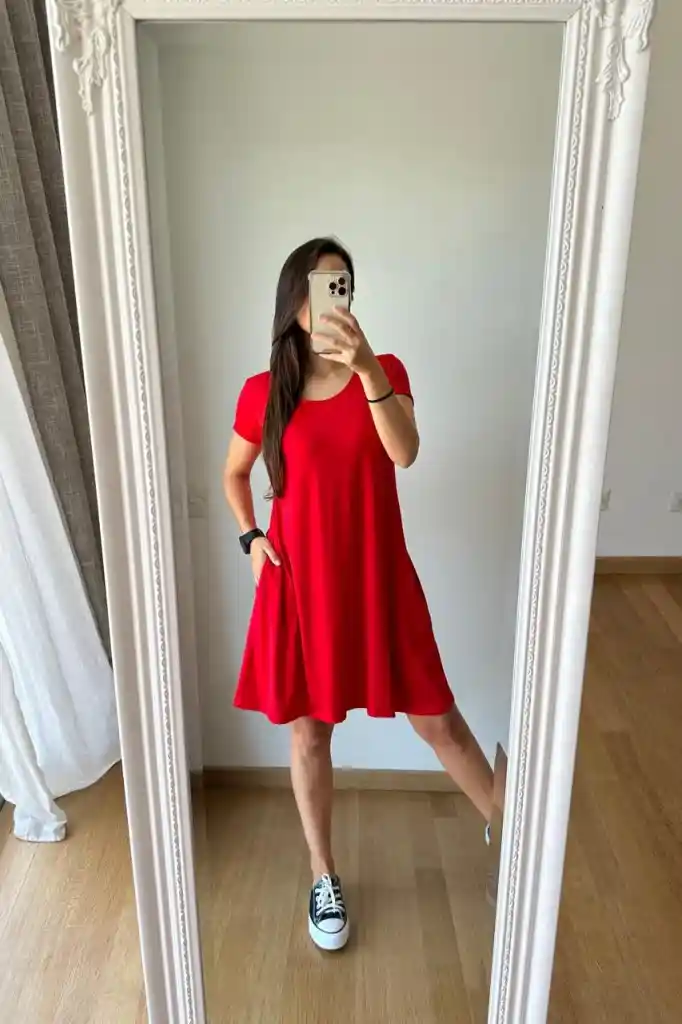 VESTIDO CORTO MANGA CORTA