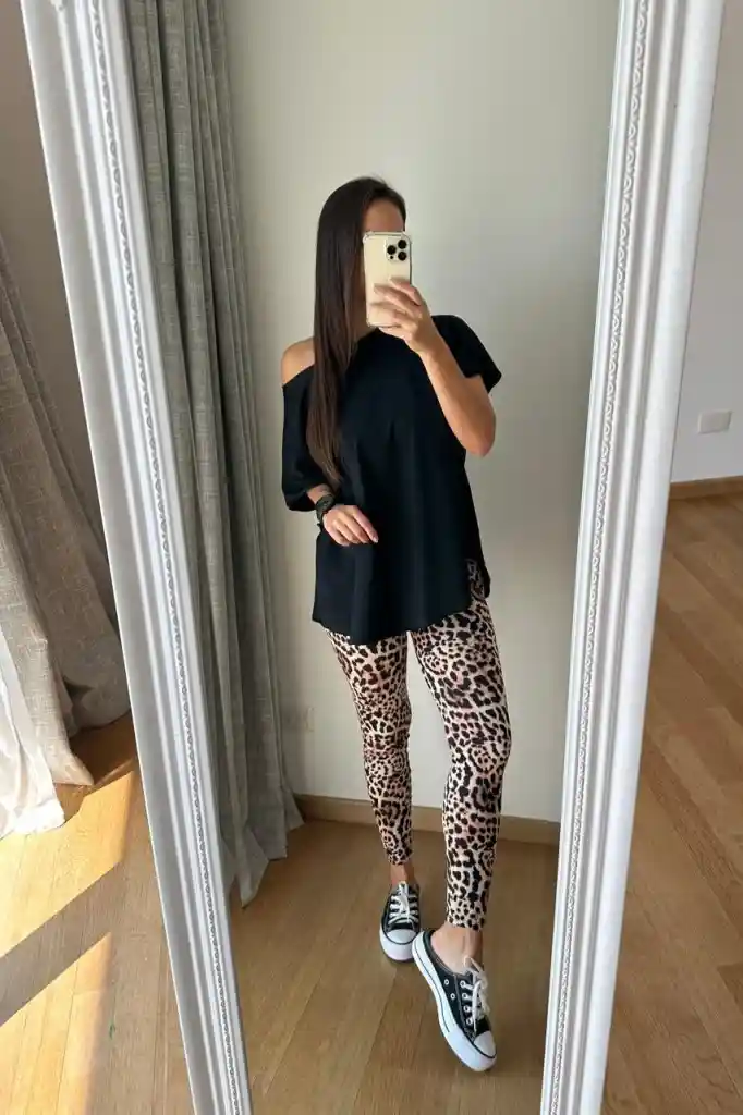 CALZA DE LYCRA ESTAMPADA