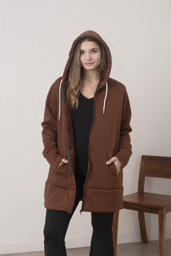 MAXI CAMPERA CON PIEL