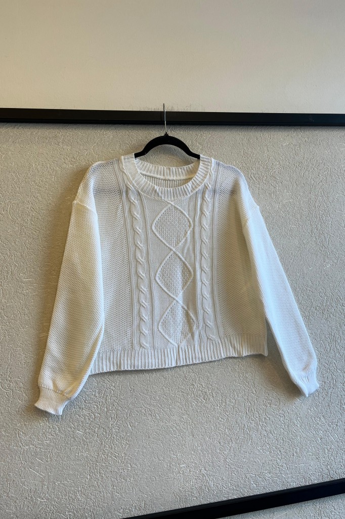 MUESTRA - SWEATER ROMBO TRENZADO