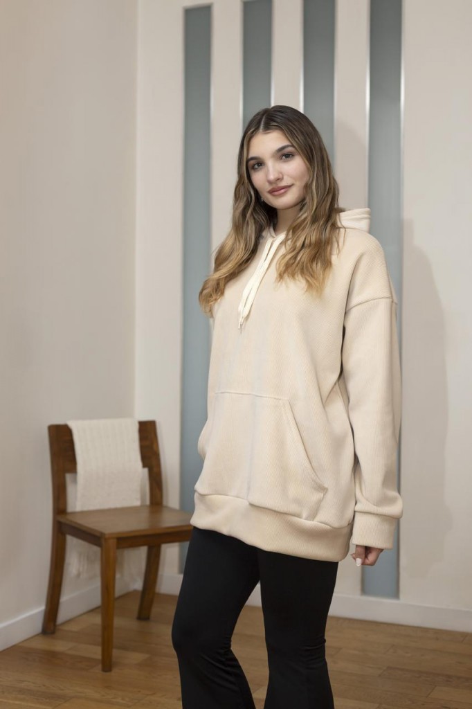 MAXI BUZO DE CORDEROY CON PLUSH