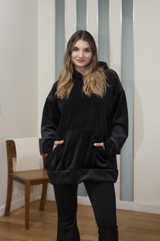MAXI BUZO DE CORDEROY CON PLUSH