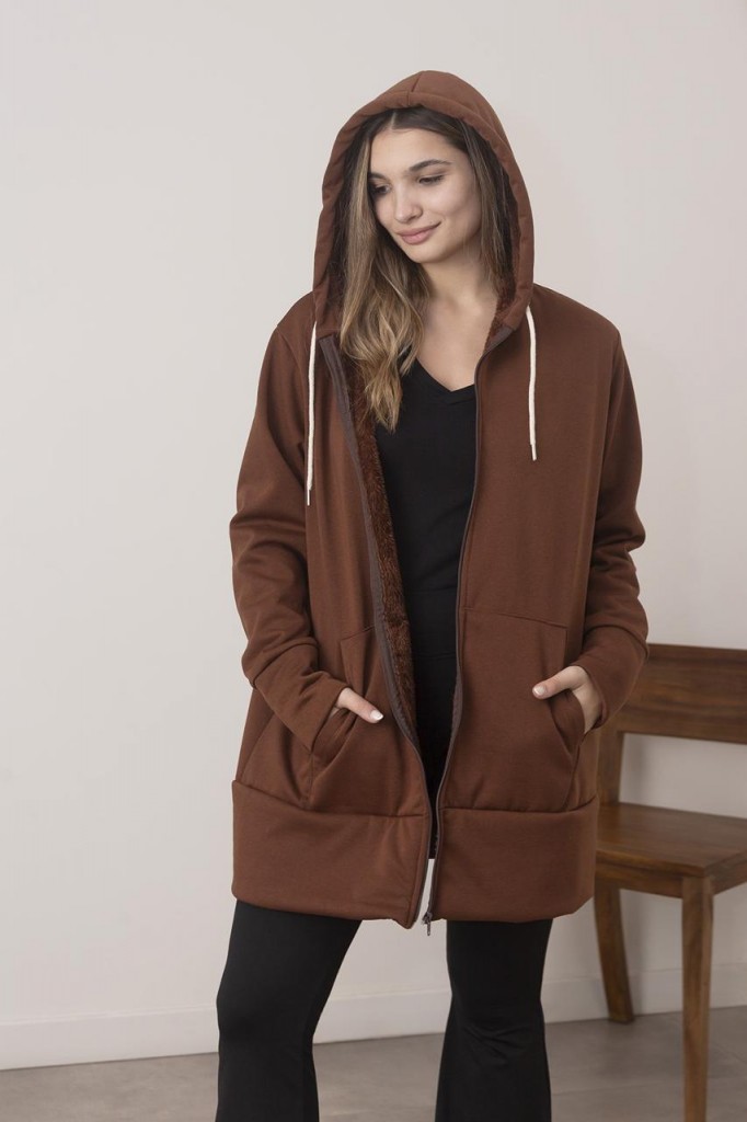 MAXI CAMPERA CON PIEL