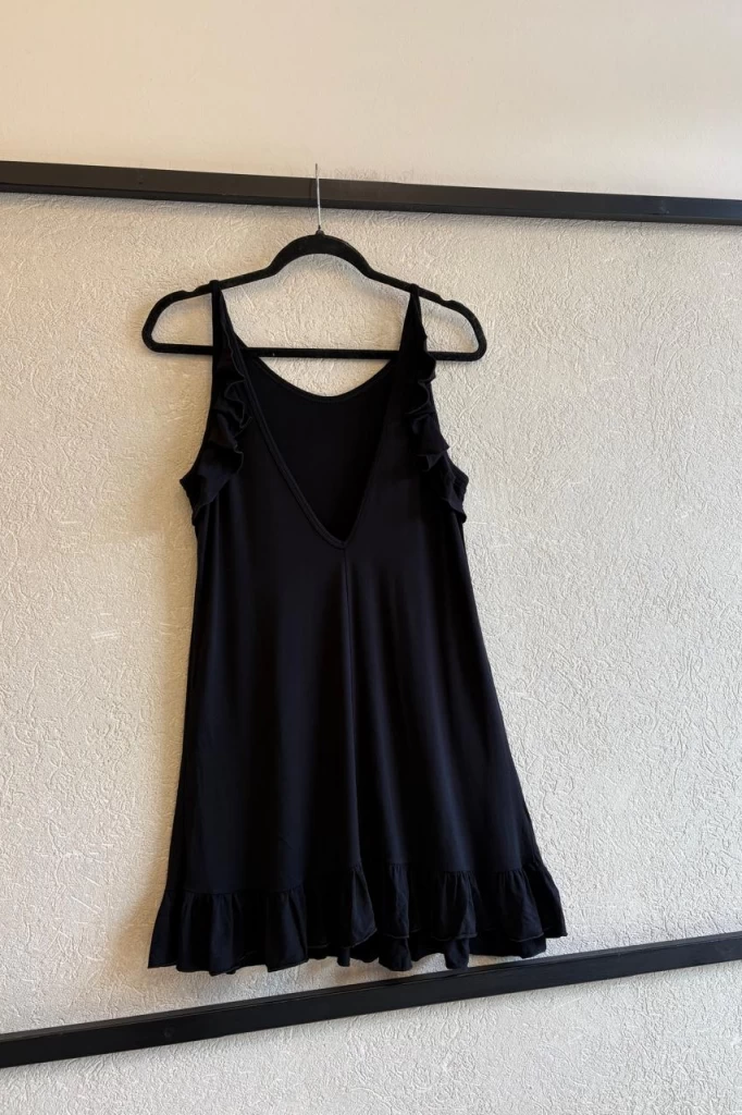 MUESTRA - VESTIDO CORTO CON FLECO