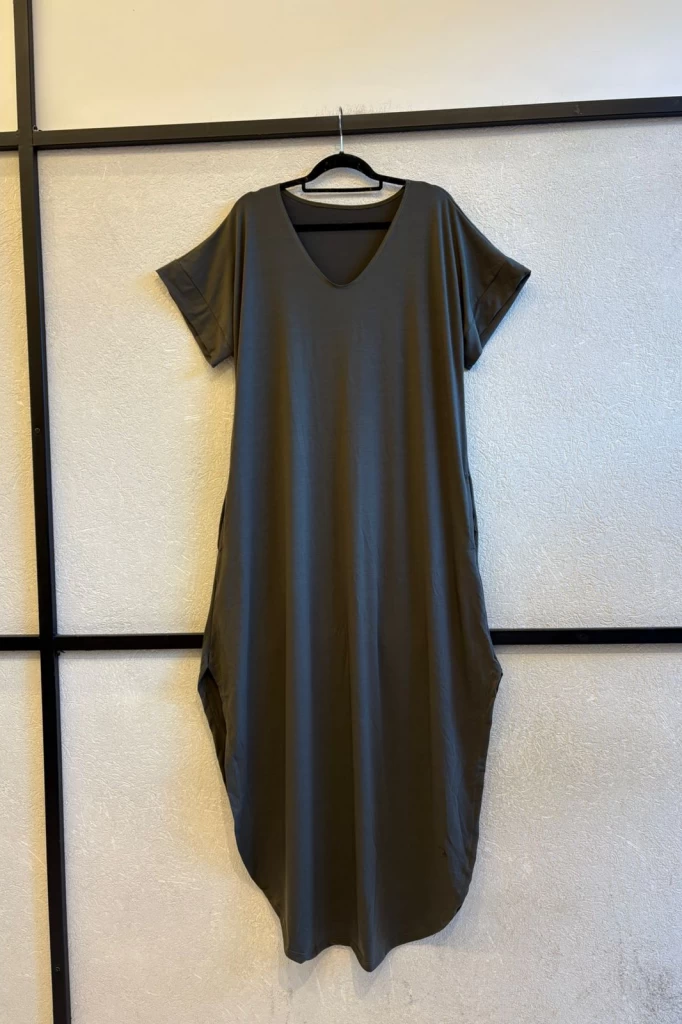 MUESTRA - MAXI VESTIDO CON TAJO