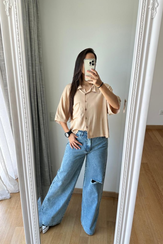 CAMISA CORTA DE LINO