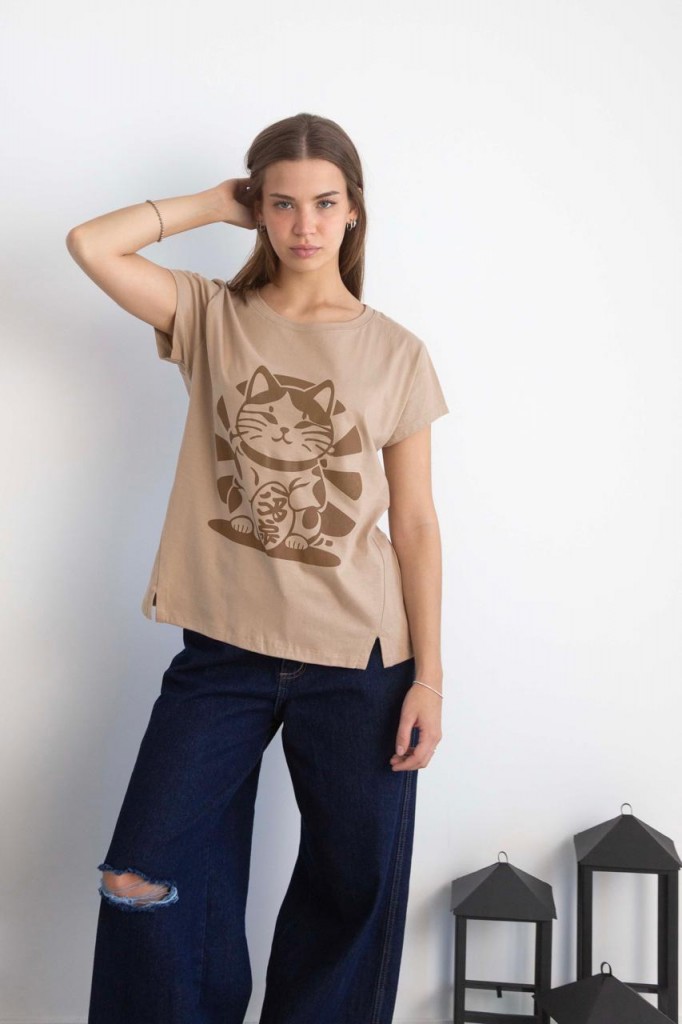 REMERA MALAGA ESTAMPA: GATO