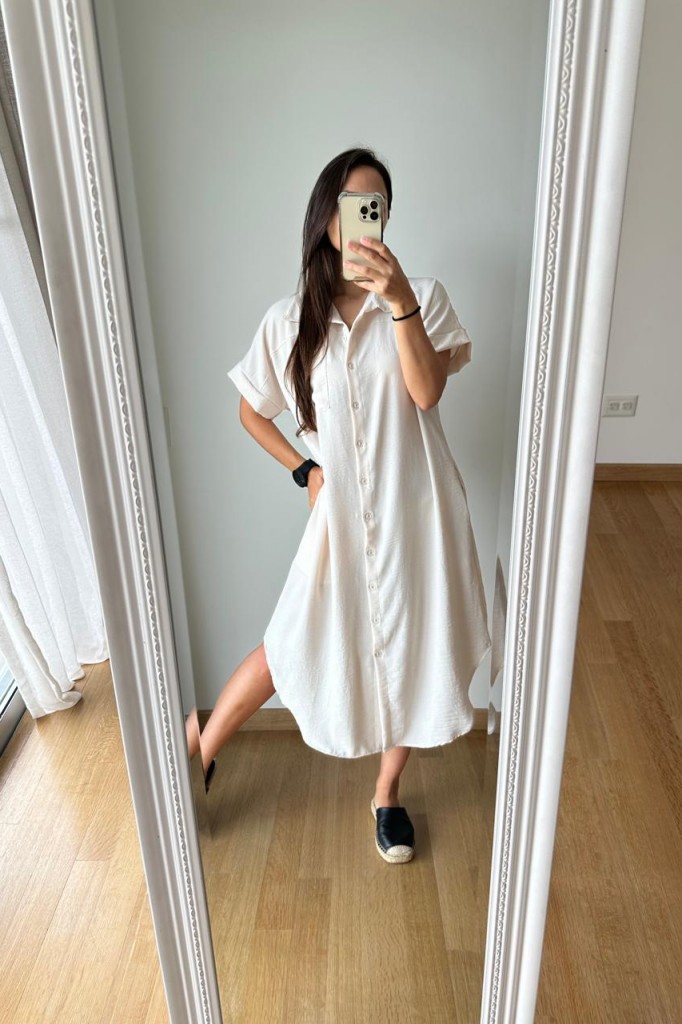 VESTIDO CAMISERO LARGO