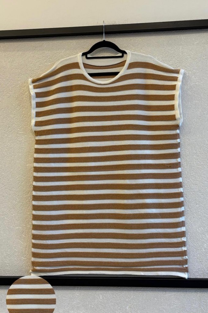 VESTIDO RAYADO DE LUREX