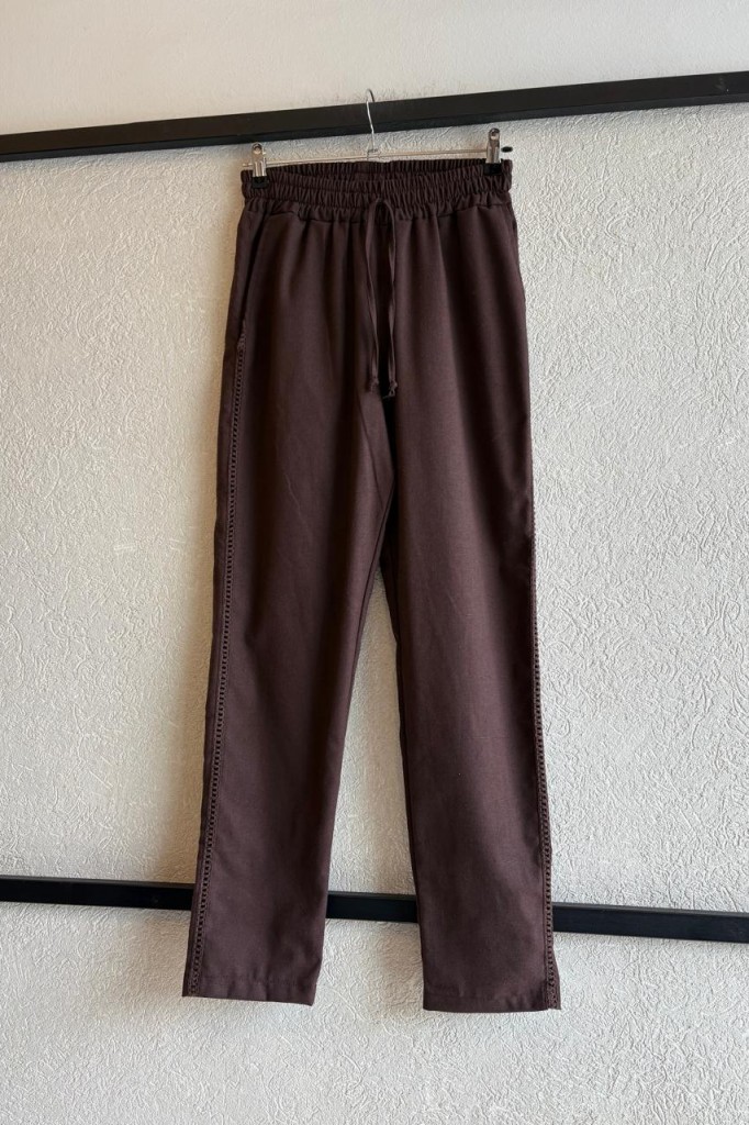 PANTALON DE LINO PUNTILLA