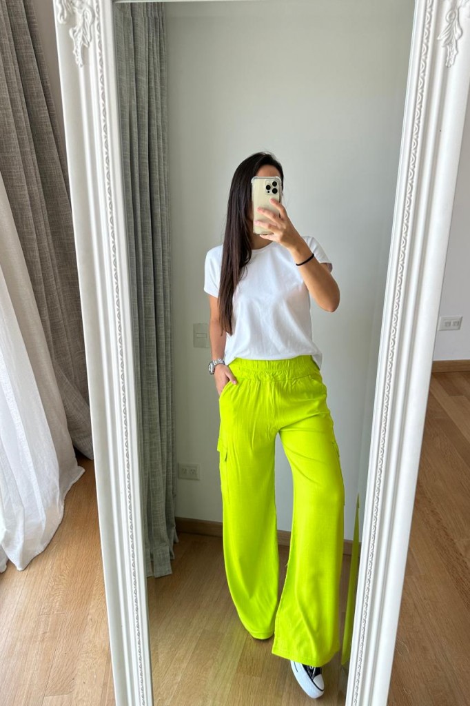 PANTALON CARGO DE LINO