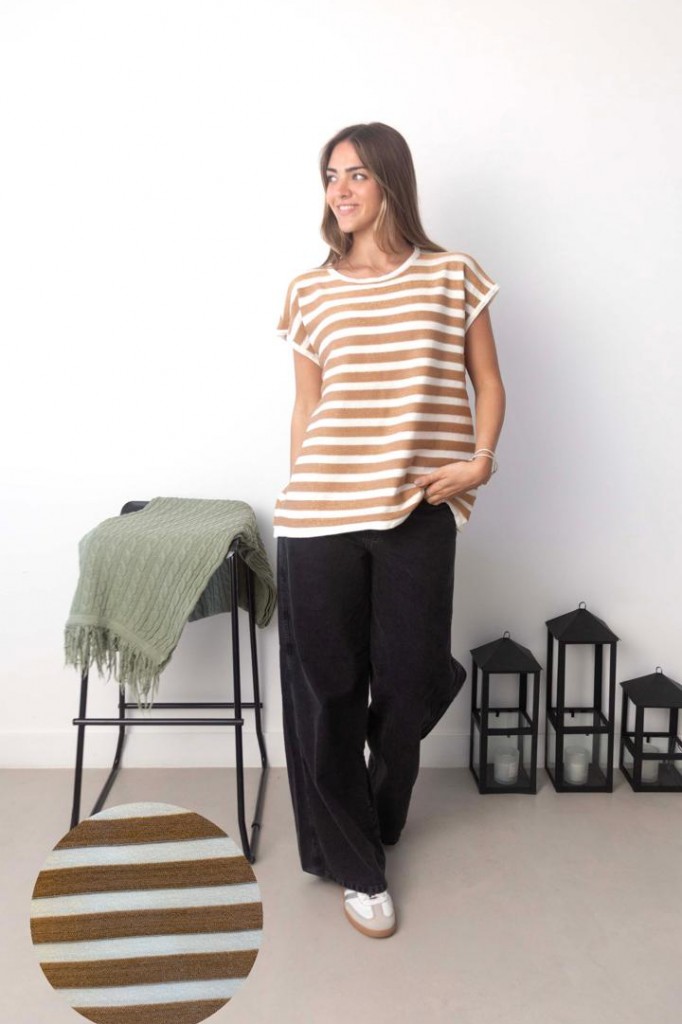 REMERA RAYADA DE LUREX