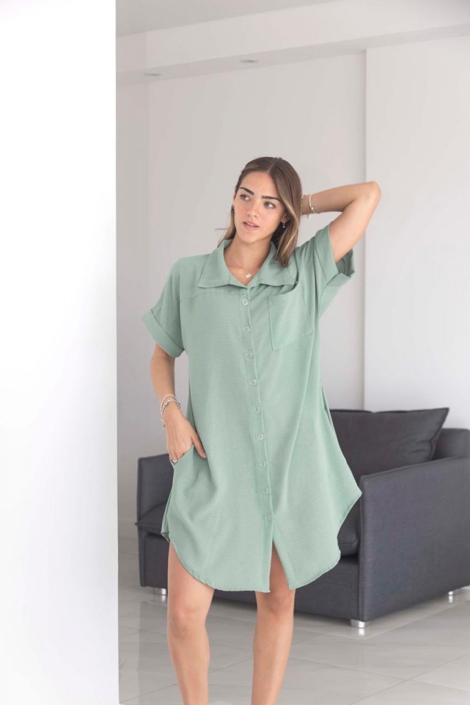 VESTIDO CAMISERO CORTO