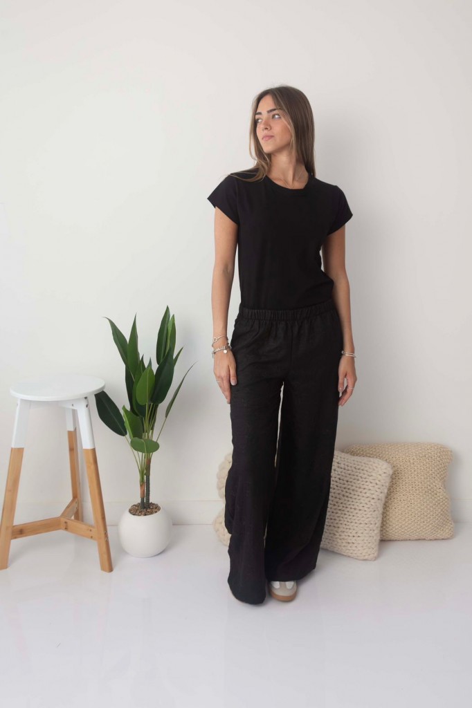 PALAZO DE LINO BORDADO