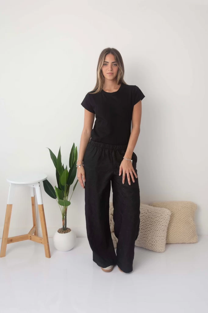 PALAZO DE LINO BORDADO