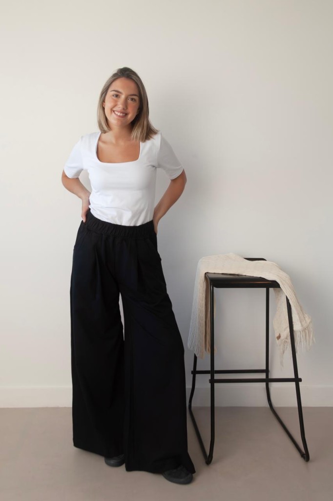 MAXI PALAZO DE RUSTICO PINZADO