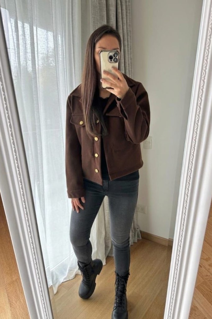 CAMPERA DE PAÑO LISA