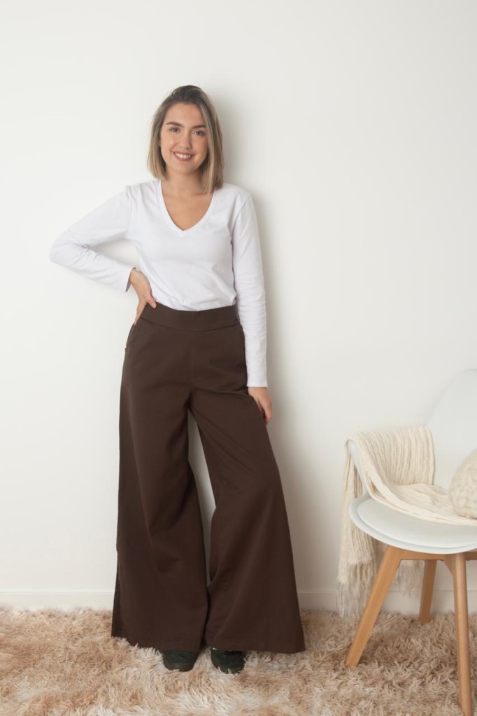 PALAZO GABARDINA TAJO LATERAL