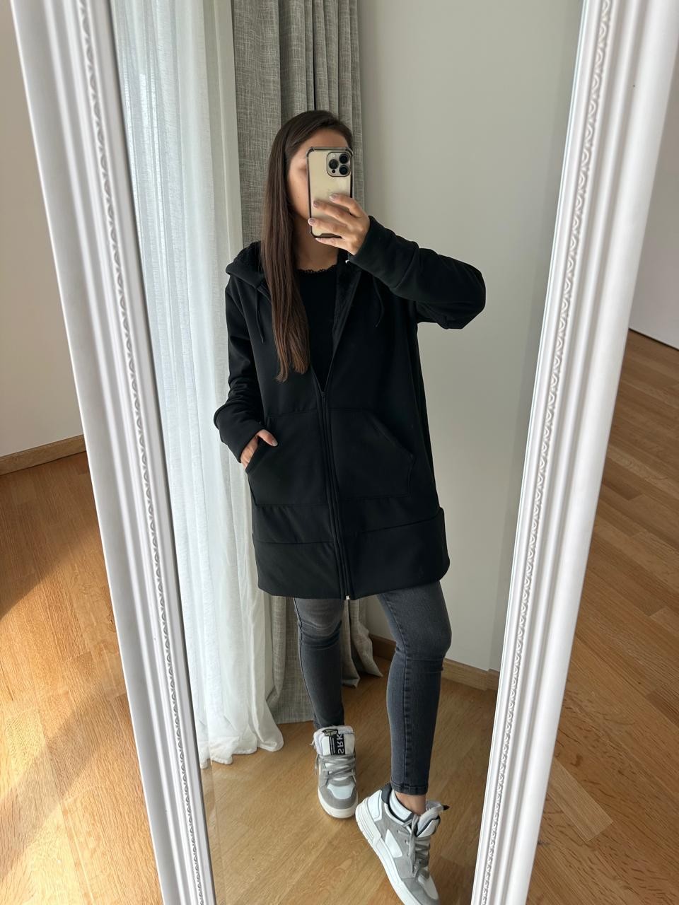 MAXI CAMPERA CON PIEL