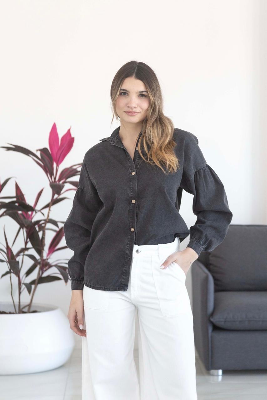 CAMISA DE JEAN MANGA GLOBO