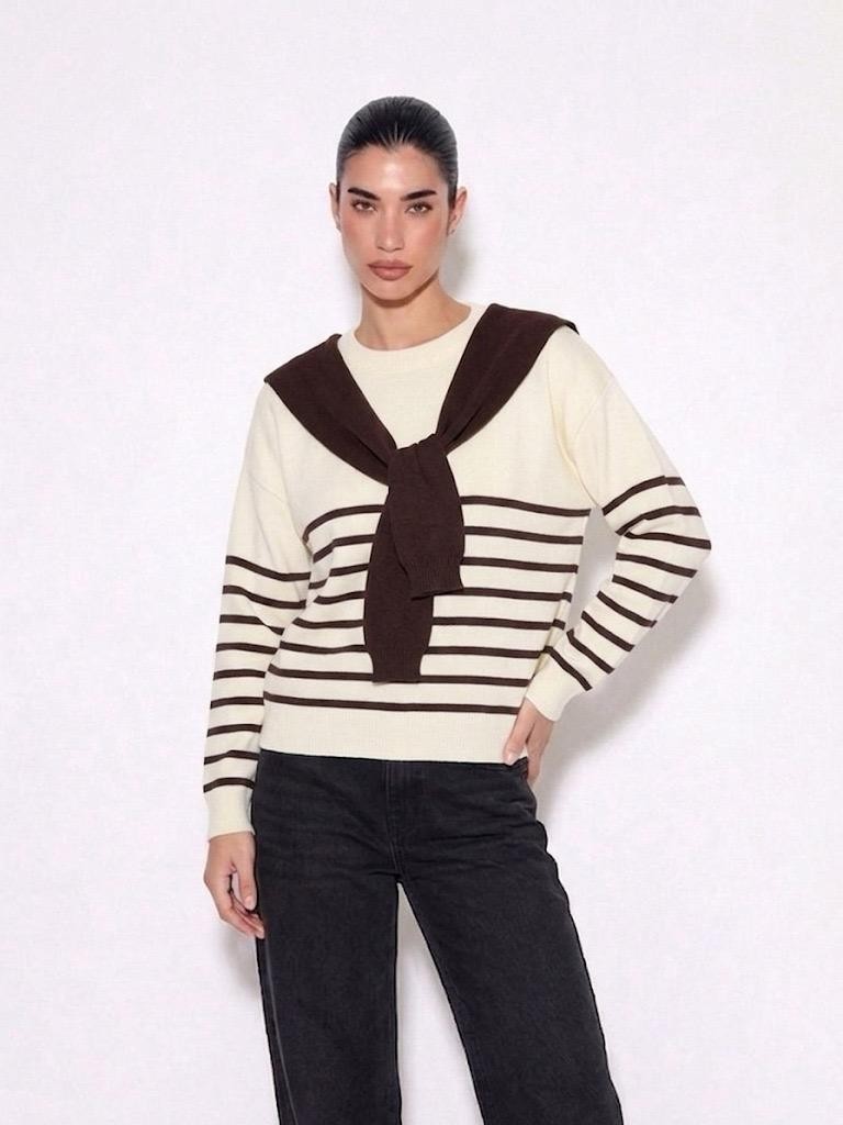 SWEATER RAYAS MARINO