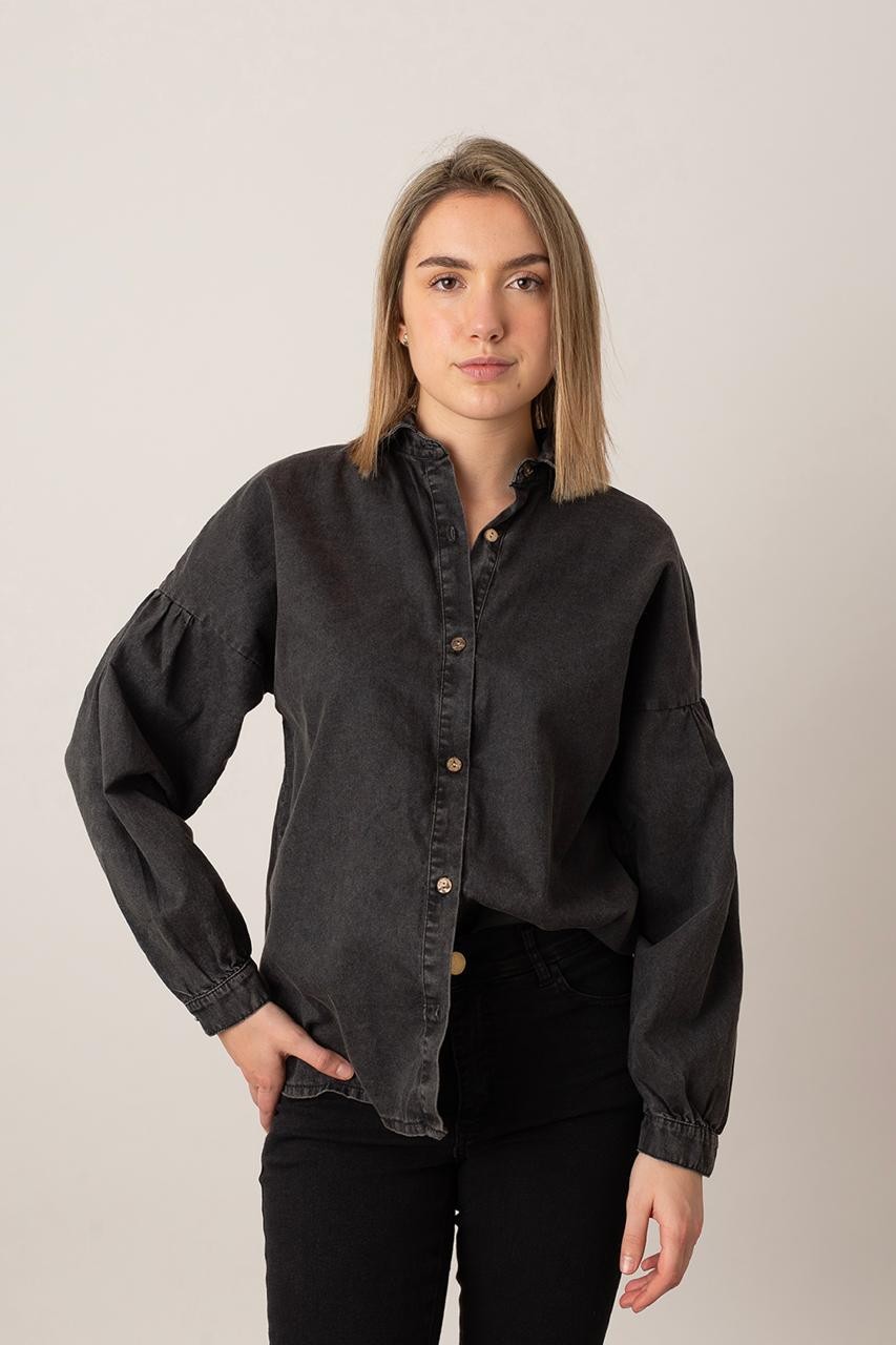 CAMISA DE JEAN MANGA GLOBO