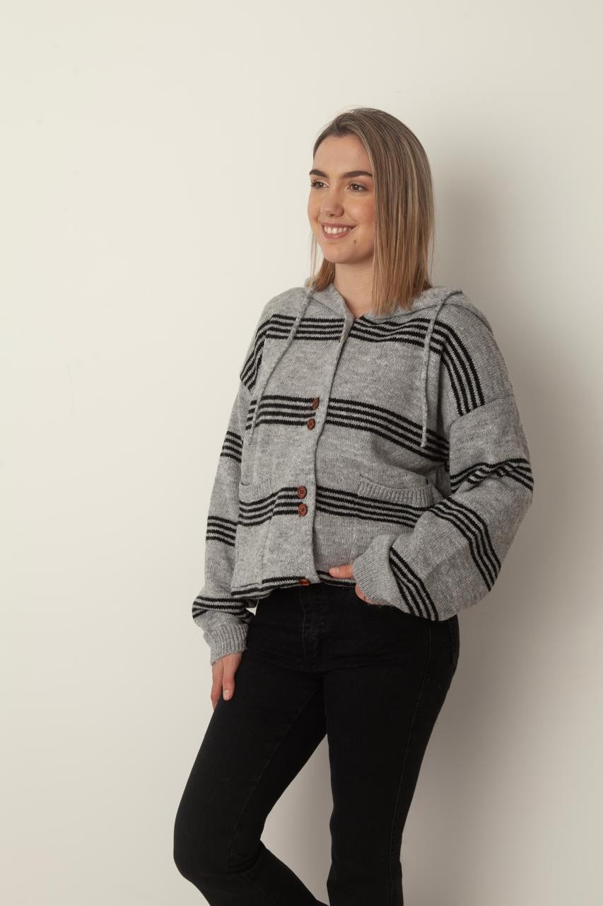 CARDIGAN RAYAS OVER