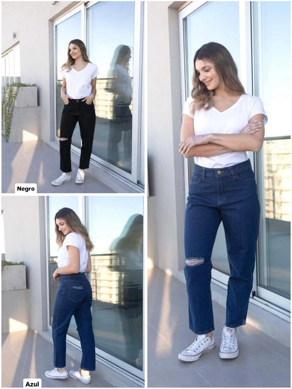 JEAN MOM CON ROTURA