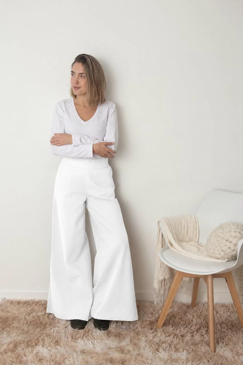 PALAZO GABARDINA TAJO LATERAL