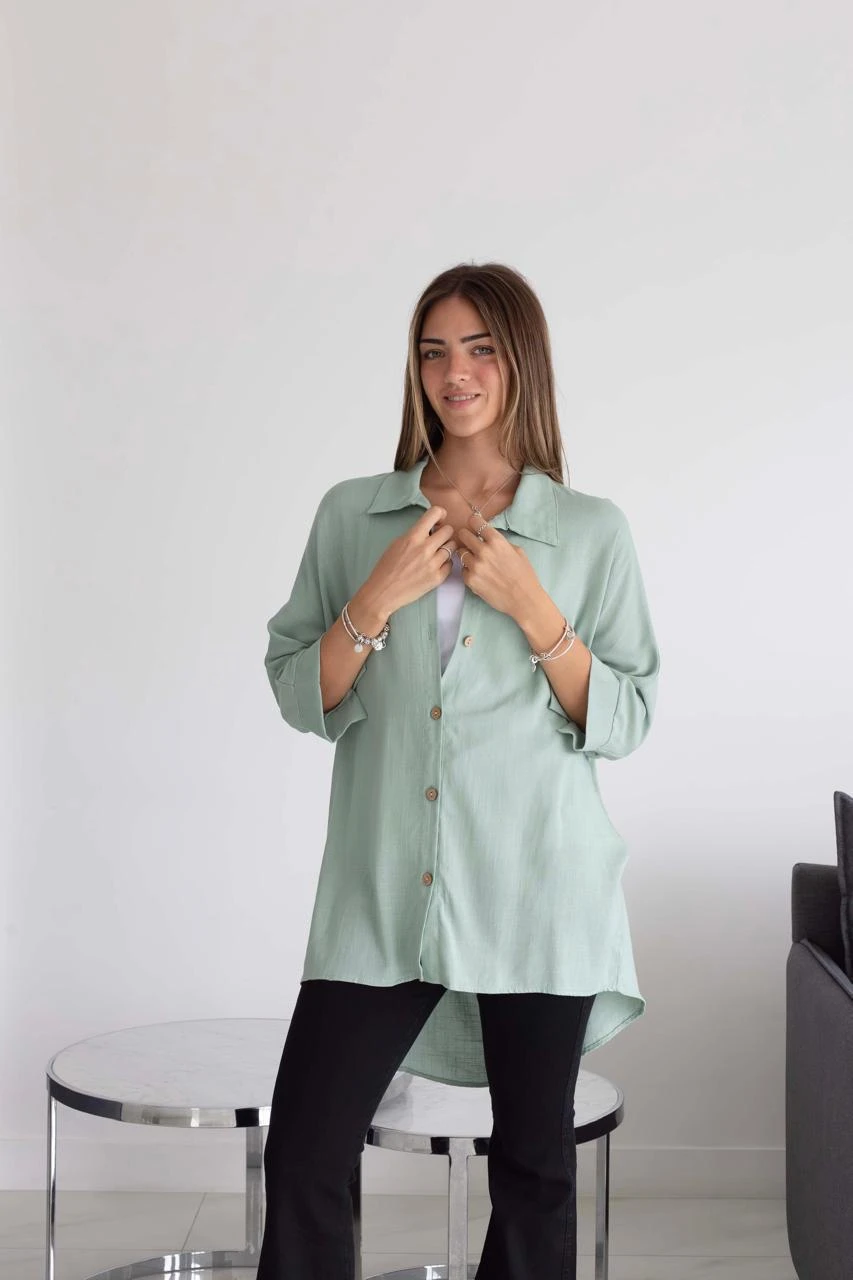 MAXI CAMISA DE LINO