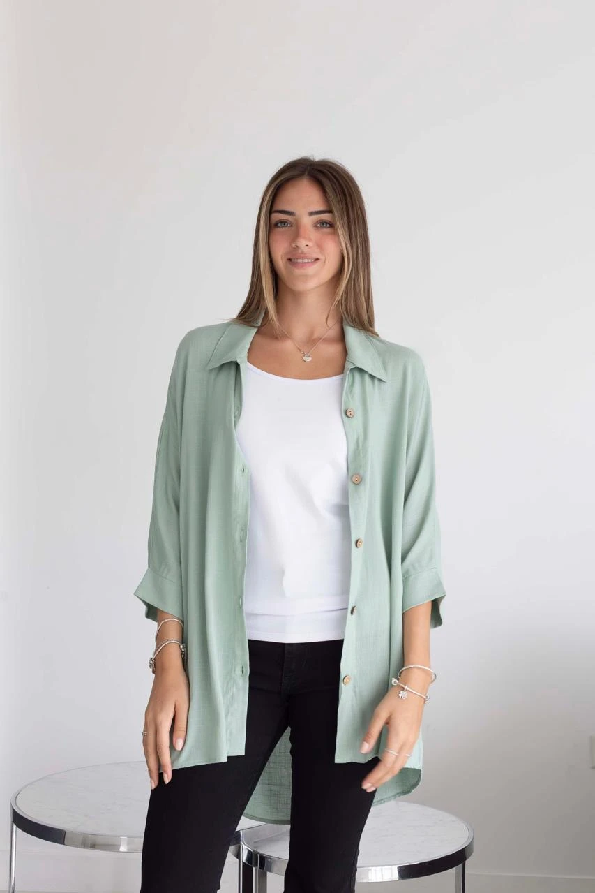 MAXI CAMISA DE LINO