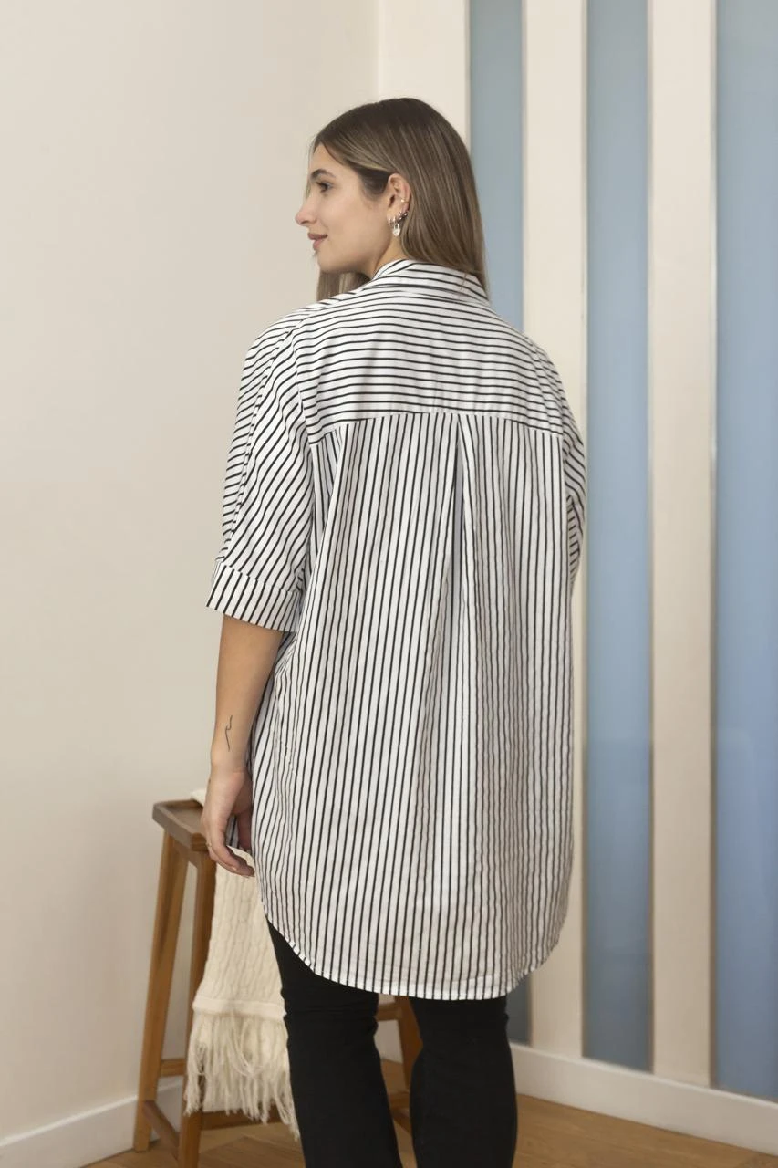 MAXI CAMISA RAYADA M/C