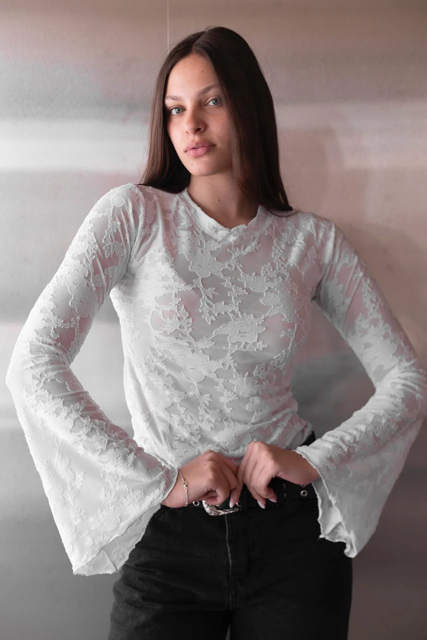 CAMISETA ENCAJE OXFORD