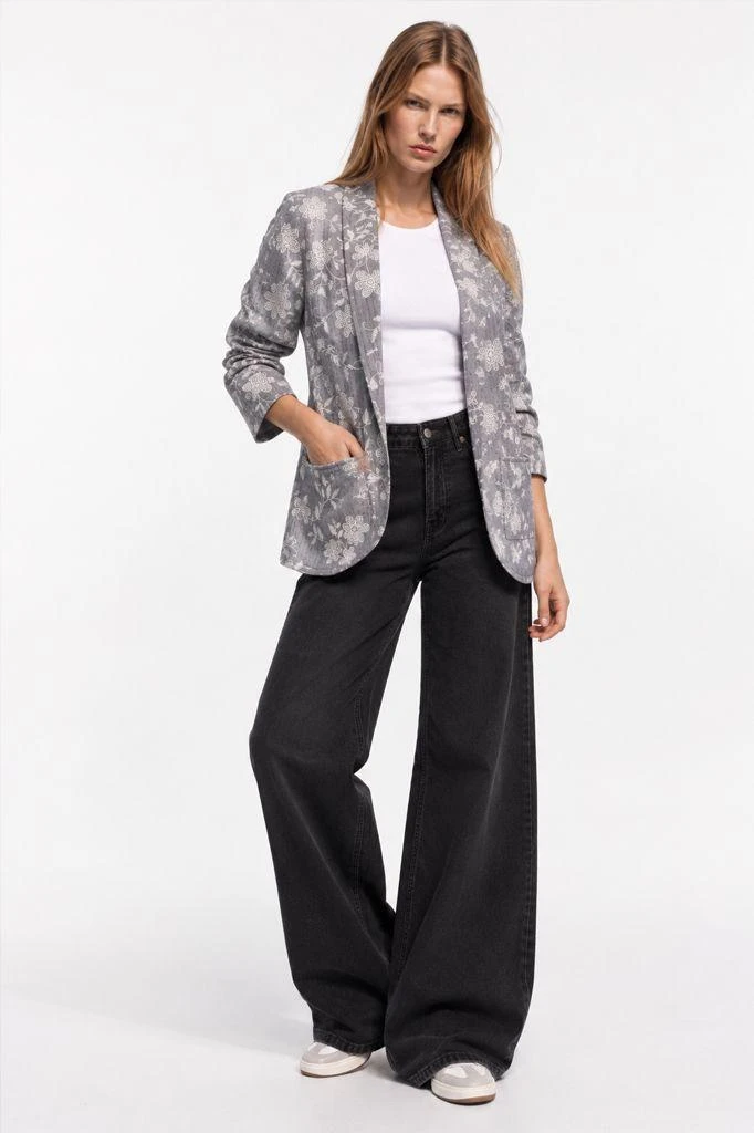 BLAZER DE LINO ESTAMPADO