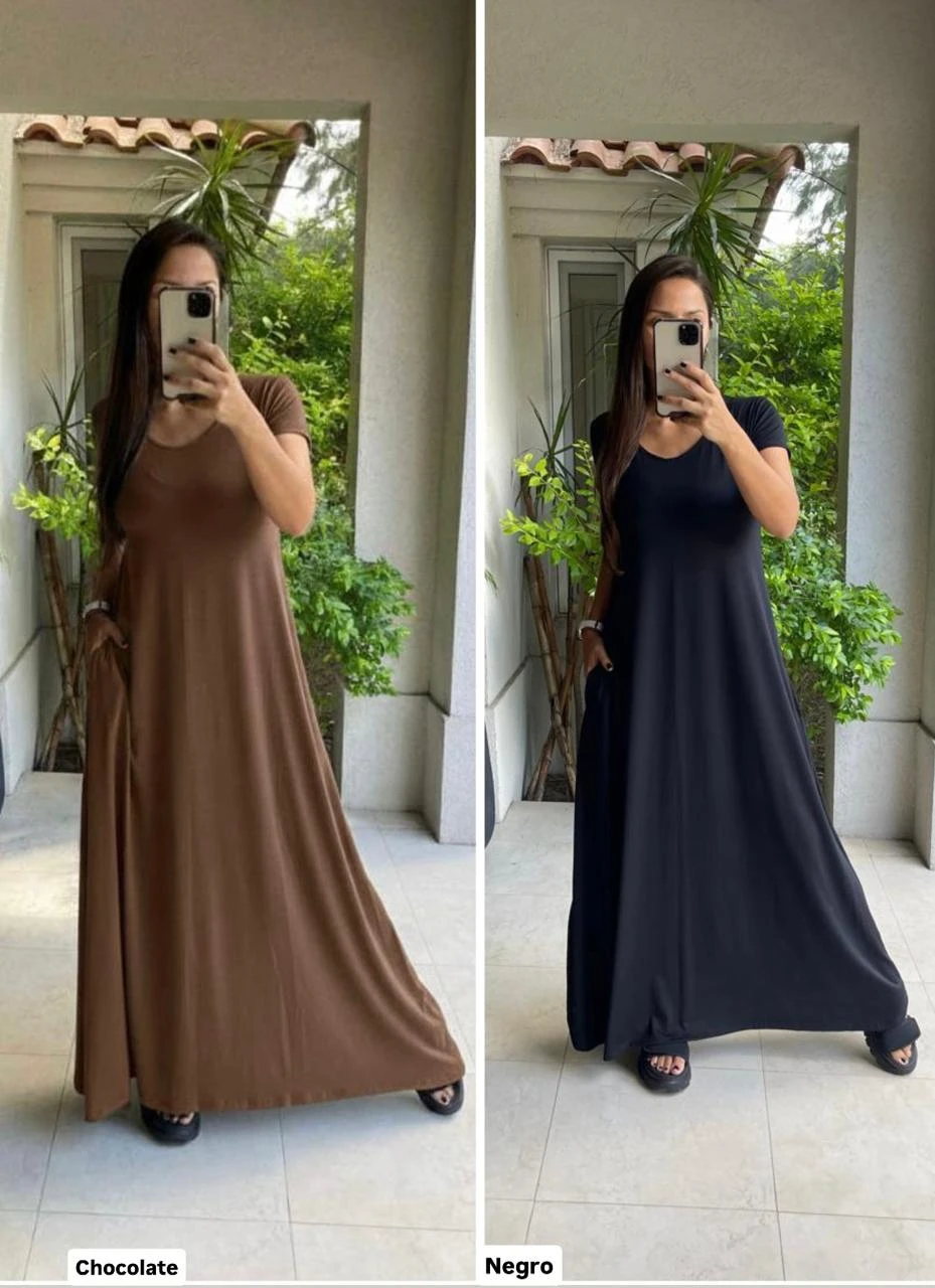 MAXI VESTIDO M/C