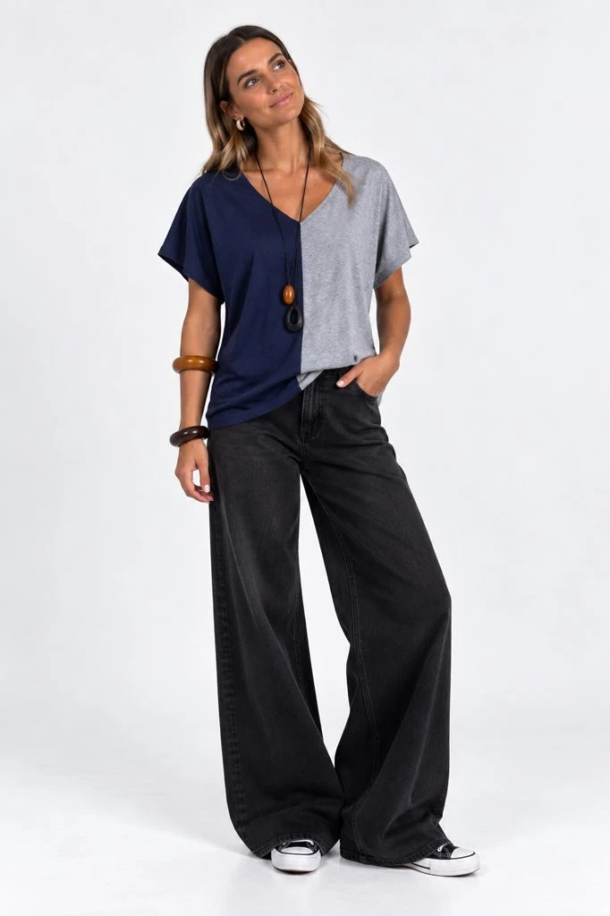 REMERA BICOLOR